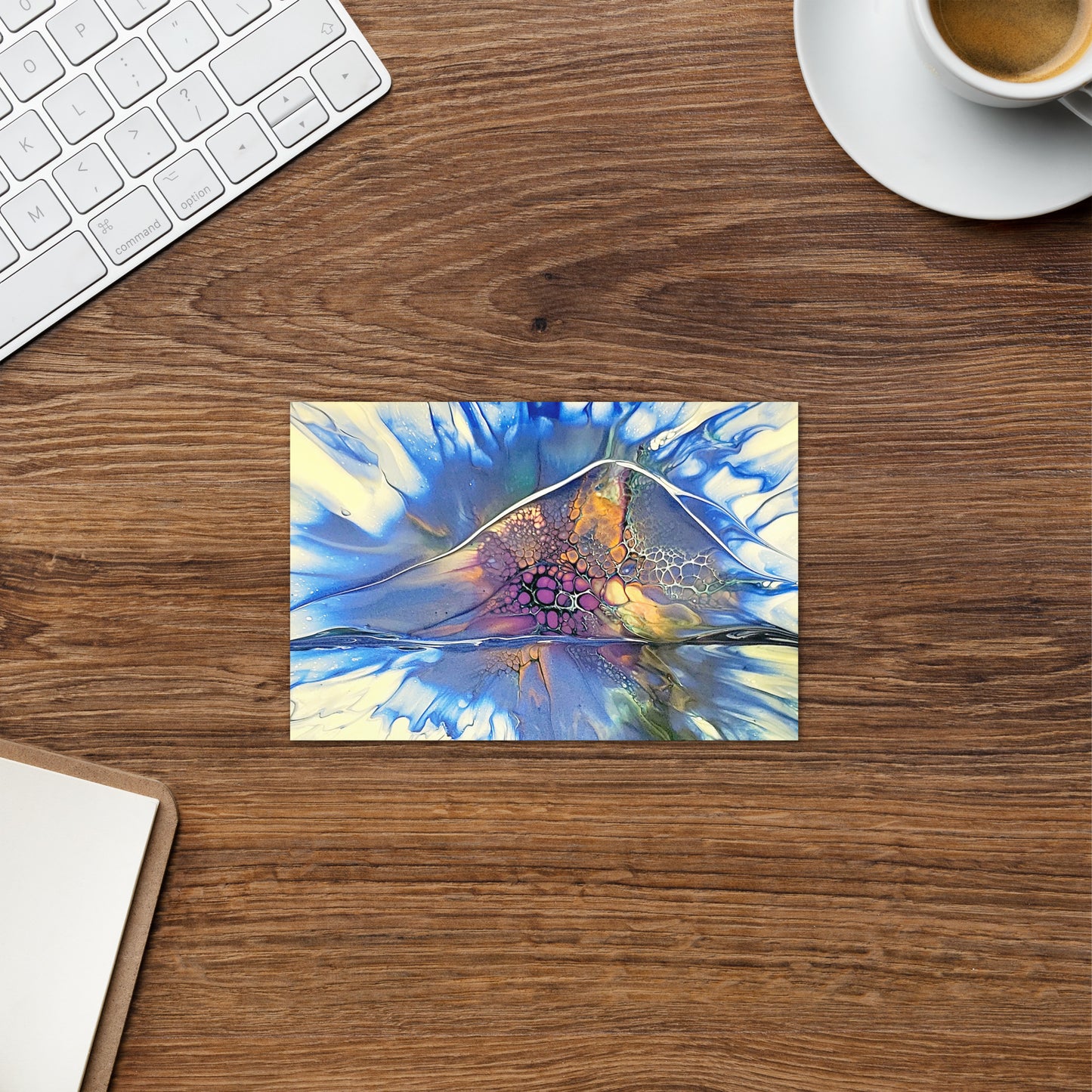 Greeting Card Mountain Fluid Art