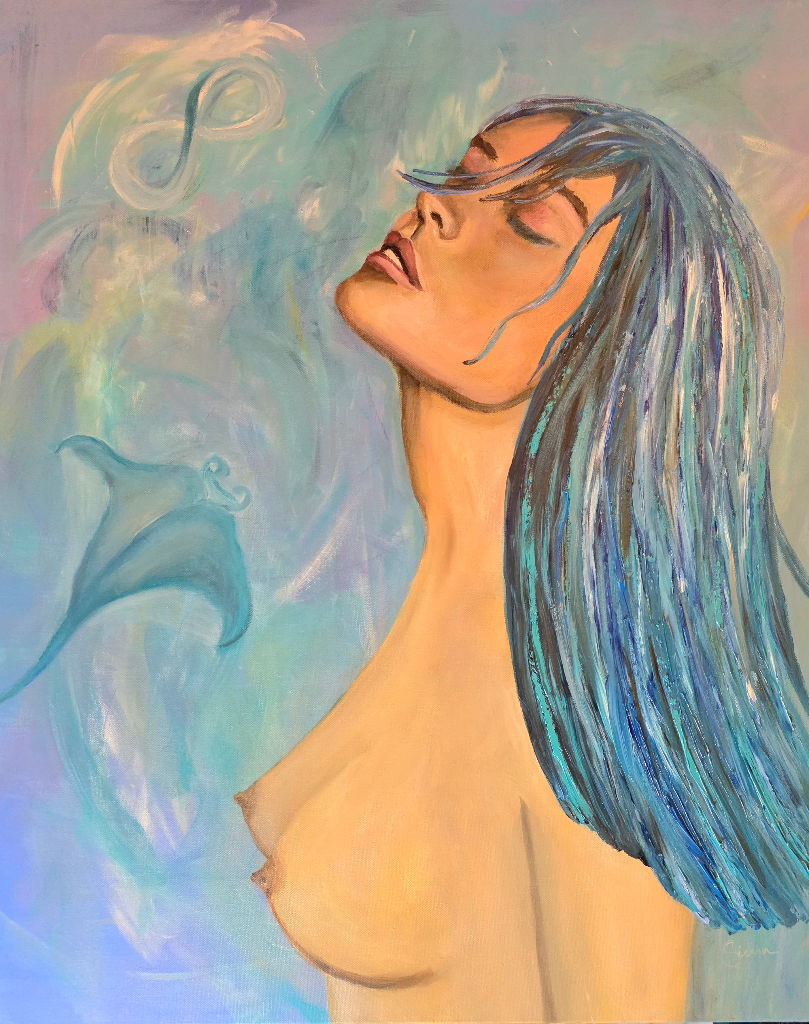 Liberated Melaie Original Oil Painting