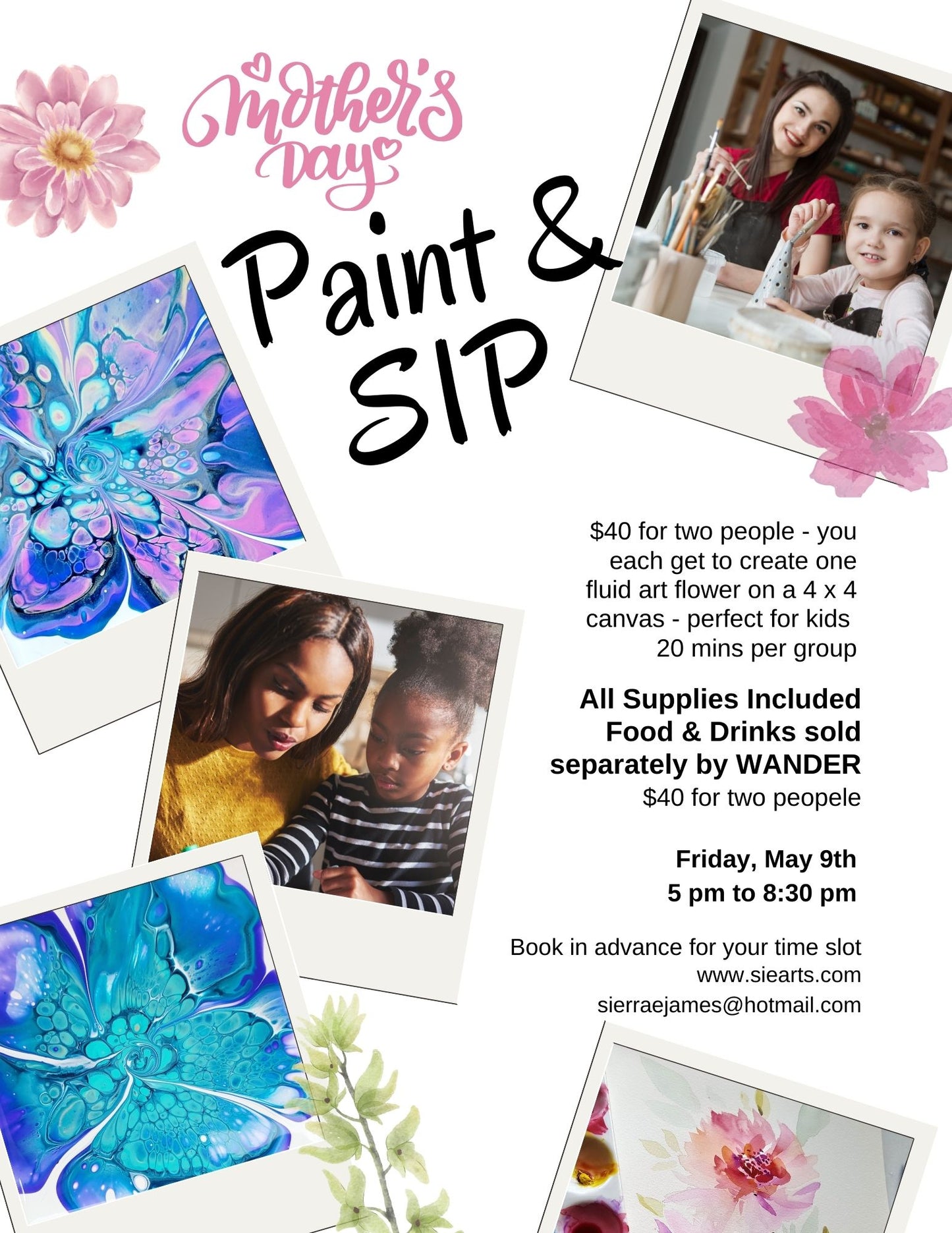 Mother's Day Paint and Sip Wander
