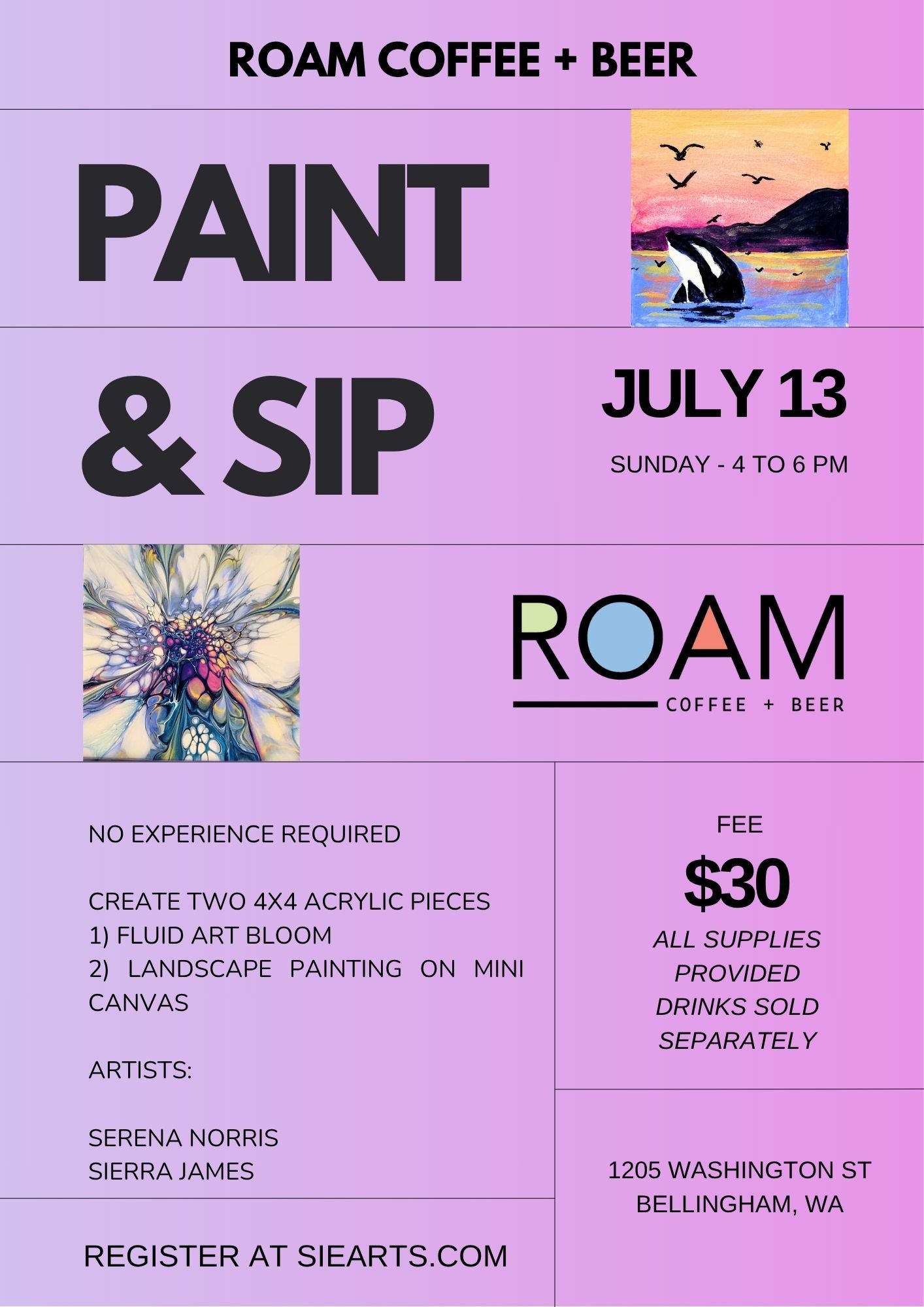 SieArts Paint and Sip @ Roam