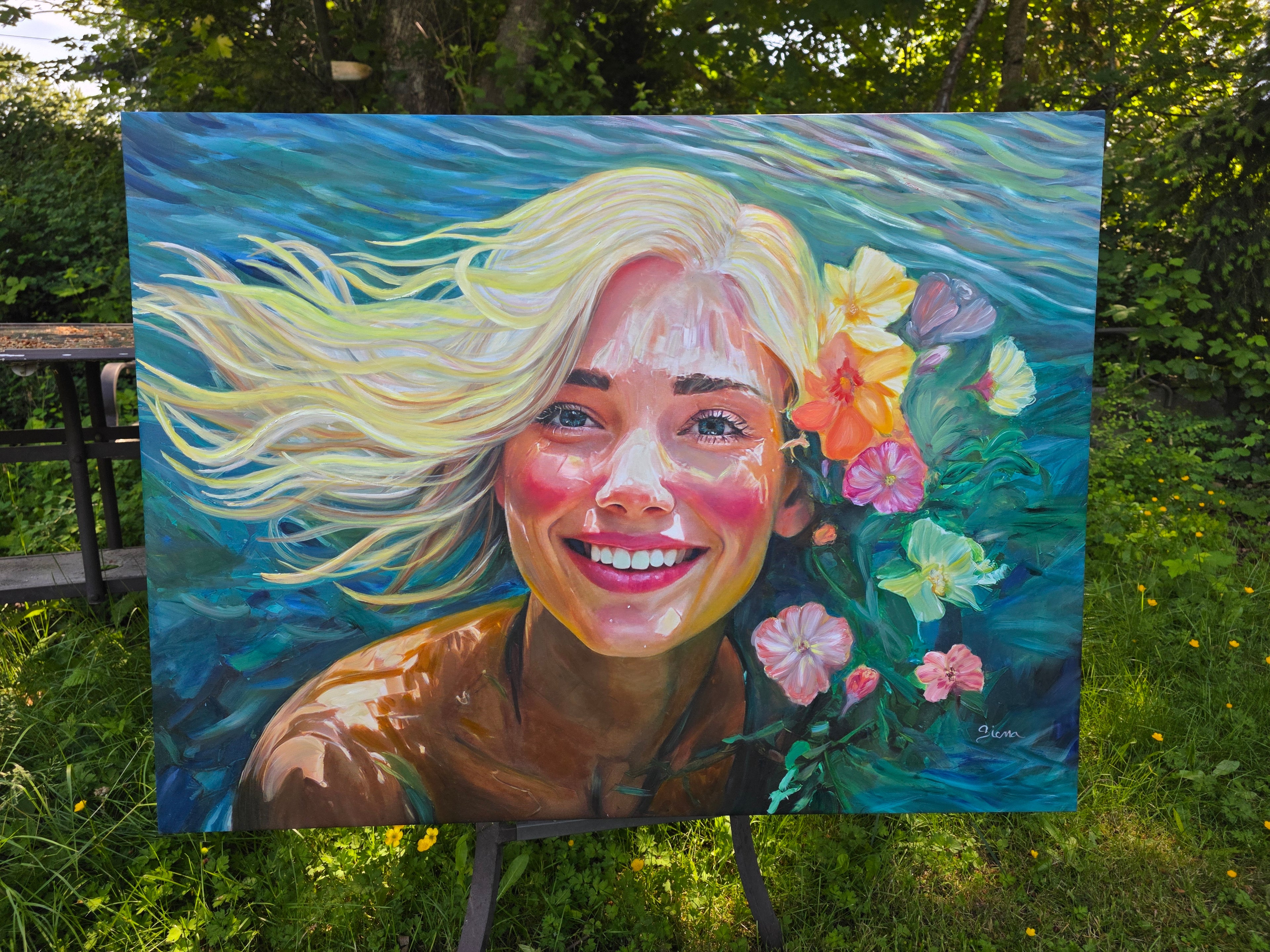 My Happy Place Original Oil Painting 30" x 40"